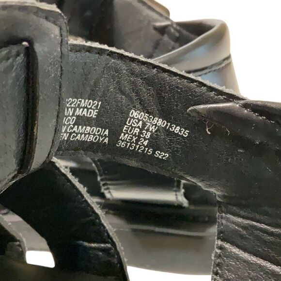 Black Fishemancore Chunky Sandals, 7Wide. - Picture 5 of 15